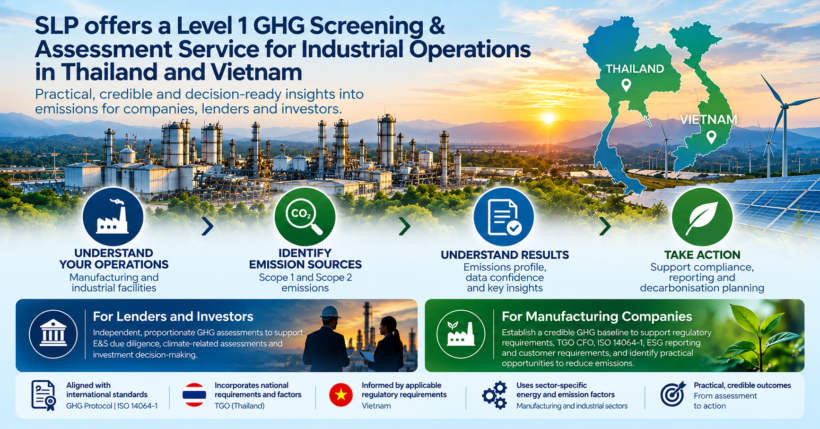 SLP Launches Level 1 GHG Screening & Assessment Tool for Companies, Lenders and Investors SLP Launches Level 1 GHG Screening & Assessment Tool for Companies, Lenders and Investors